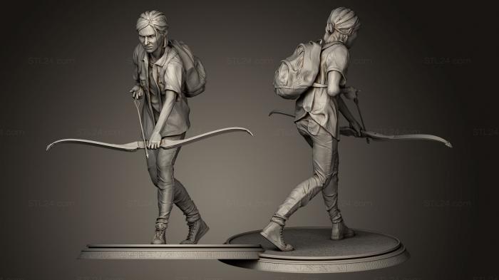 Figurines heroes, monsters and demons (Ellie, STKM_0448) 3D models for cnc